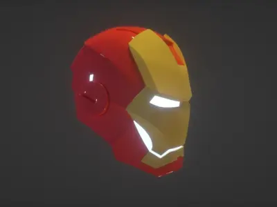 Iron Man Helmet Low-poly 3D model buy