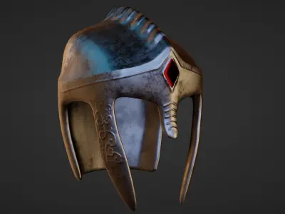 helmet armor Low-poly 3D model