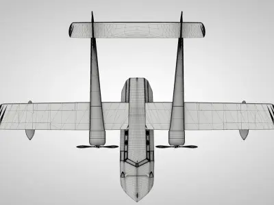 L6 Conwing Vintage Airplane 3D model