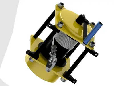 winch capacity 500 kg 3D model