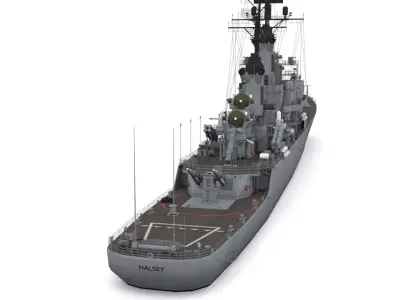CG 23  -  USS Halsey Low-poly 3D model