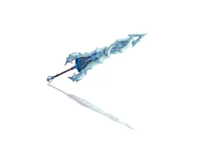 Thorned Rose Greatsword Low-poly 3D model