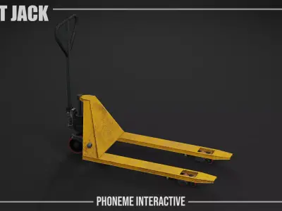 Pallet Jack 3D Model - Game Ready Industrial Prop Low-poly 3D model