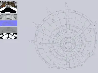 Orc shield Low-poly 3D model