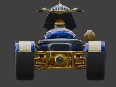 Ornate Egyptian Pharaoh Quad-Chopper Low-poly 3D model