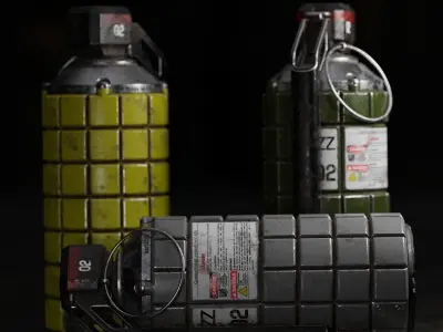 ZZ Grenade 02 Low-poly 3D model