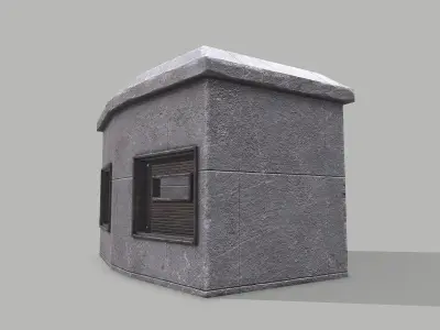 Military Bunker 2 Low-poly 3D model