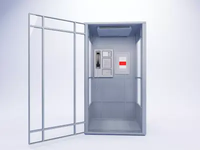 Telephone box 3D model