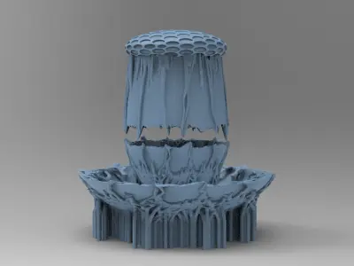 Ivy mushroom root 4 Low-poly 3D model