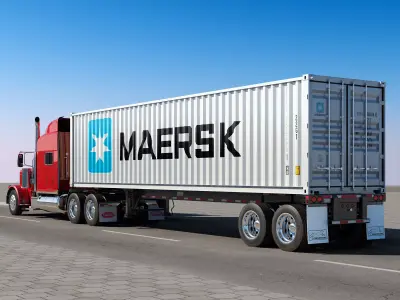 Peterbilt 389 Container 3D model
