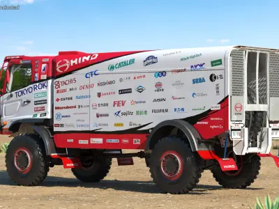 Hino Motors Dakar Rally Truck 3D model