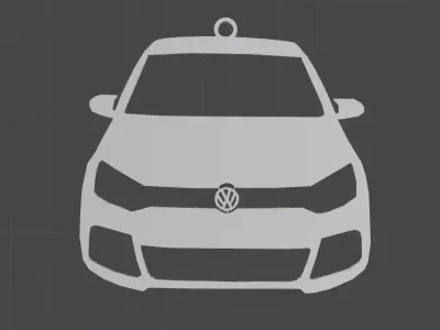 Vw POLO MK6 2009-17 Car Rearview Mirror Ornament- key chain 3D print model