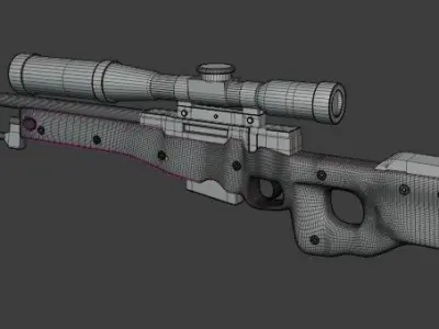 AWM skin animation Free low-poly 3D model