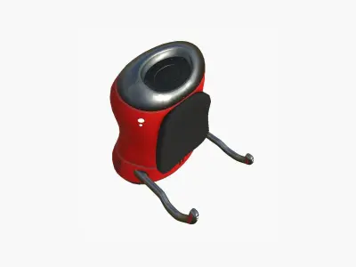 Jetpack J04 Red Black - SciFi Character Design Low-poly 3D model