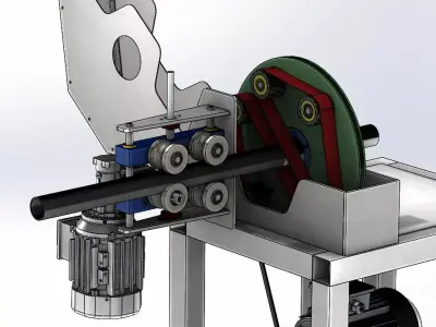 Tube Rotary Polishing Machine 3D model