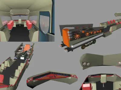 Fast Train Low-poly 3D model