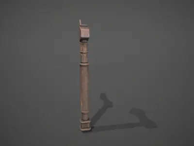 Rusty Old Axe Low-poly 3D model