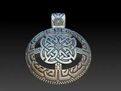 viking knot pendant 3D print model