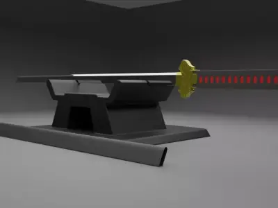 tang dao broad single edge sword 3D model