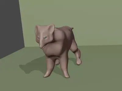 Basic Wolf Sculpt Free 3D model