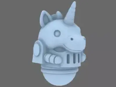 Pride Marines V7 Unicorn Marine Helmets Type A 3D print model