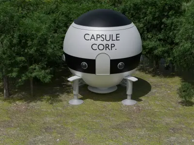 Dragon ball z  Capsule corp spaceship 3D model