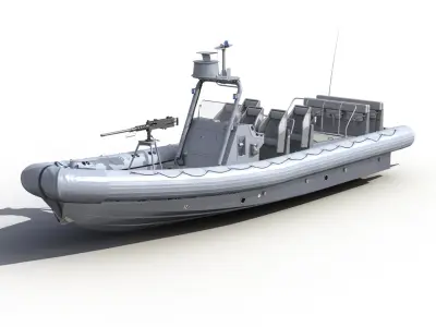 Naval Special Warfare Rigid Hull Inflatable Boat RHIB 2 3D model