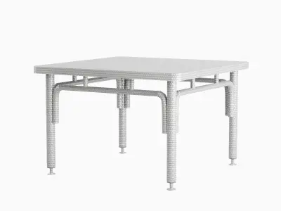 Metallic Table 02 Low-poly 3D model