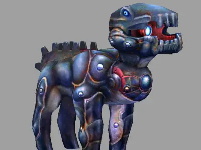 robot dog Low-poly 3D model