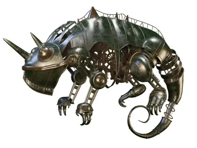 Chameleon steampunk chamelon 3D model