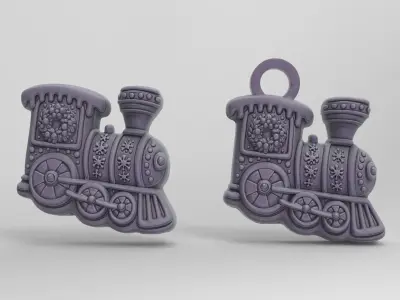 christmas train cookie decor 3D print model