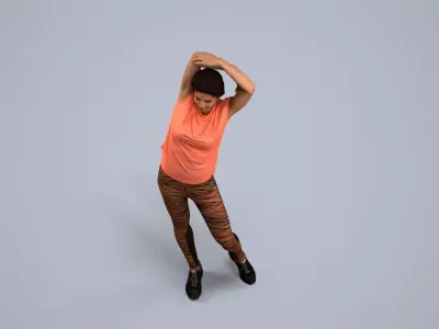 00070Gabriela003 - Adult Black woman exercising in summer 3D model