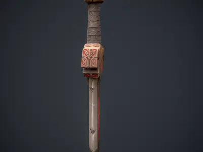 Ember Blade Sword  Low-poly 3D model