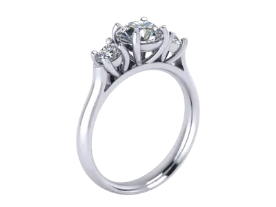 Jewelry Triology Ring B 3D print model
