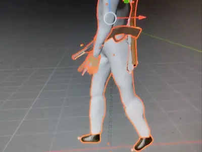 Pirate Low-poly 3D model