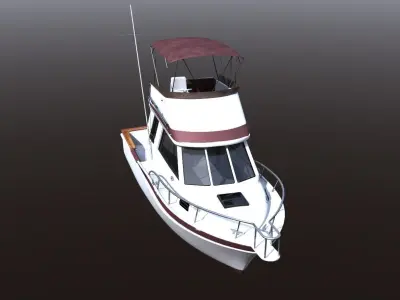 Californian Sportfish Boat 3D model