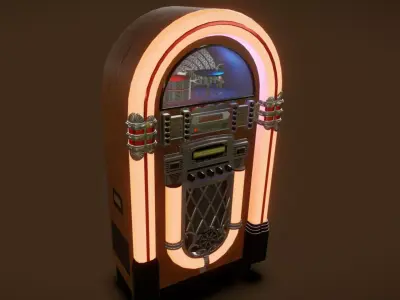 JukeBox Low-poly 3D model