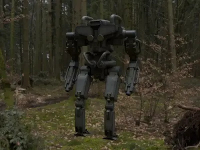Mecha - Prototype 002 Low-poly 3D model