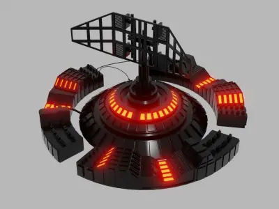 Radar star wars spaceship 3D model