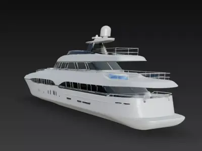 Modern Luxury Super Yacht 3D Model 3D print model