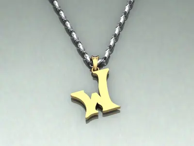 Pendant W-w1 3D print model
