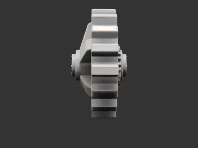 Detailed Industrial Gear Assembly Low-poly 3D model