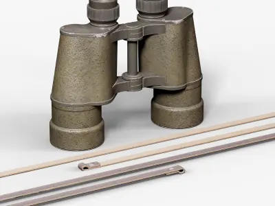 Dienstglas Binoculars Low-poly 3D model