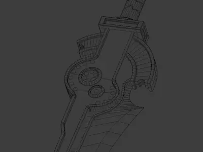 Sword titan Low-poly 3D model