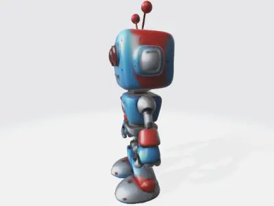 Cartoon robot 3D model 2