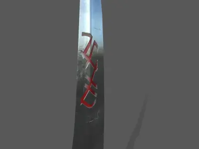 Knife Low-poly 3D model 34