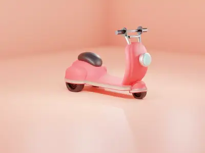 motor scooter 3D model