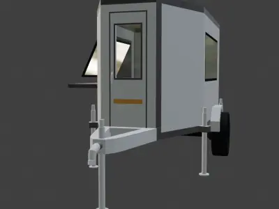 trailer car Free 3D model