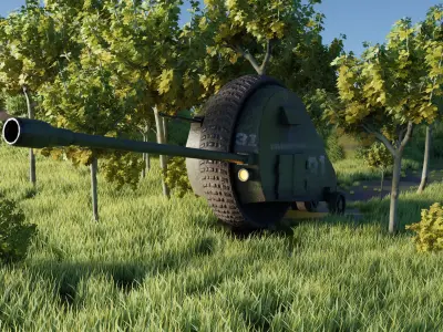 Game ready Sphere Tank 3D model