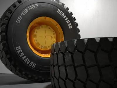 5980R63 High poly tire 3D model 3D model